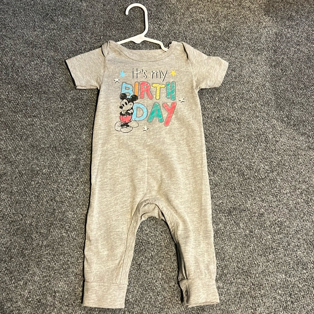 Baby's birthday Mickey mouse outfit, size 12 mo's, only worn once